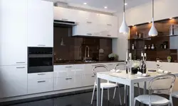 White corner modern kitchens in the interior photo