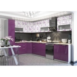 Угловая Кухня Фиолетовая С Белым Фото