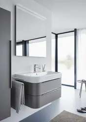 Bathtub With Wall-Hung Sink Photo