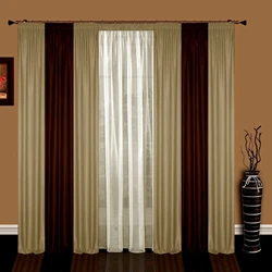 Curtains For The Bedroom In A Modern Style, Two-Tone For The Windows Photo