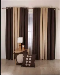 Curtains For The Bedroom In A Modern Style, Two-Tone For The Windows Photo