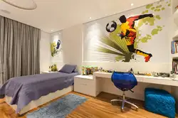 Wallpaper for teenage boy's bedroom design
