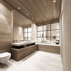 Wooden bathroom design