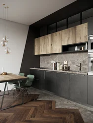 Gray kitchen loft photo