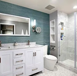 Blue marble bathroom design
