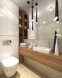 Fashionable interior of a small bathroom