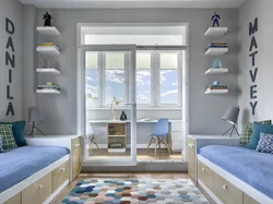 Bedroom design with a balcony for a boy