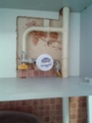 Gas meter in the kitchen interior