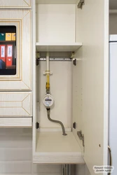 Gas meter in the kitchen interior