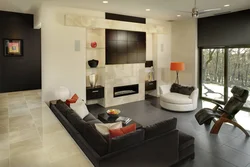 Living room interior floor design photo