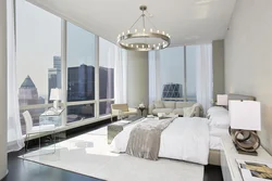 Дизайн спальни с панорамным