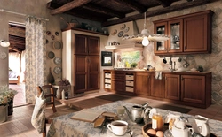 Wallpaper For The Kitchen In A Country House Photo