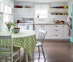 Wallpaper for the kitchen in a country house photo