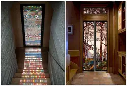 Hallway interior with mosaic photo