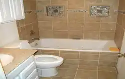 Ремонт в ванной бюджетный вариант плиткой фото с ванной