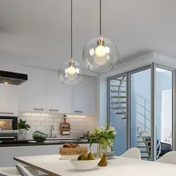 Lamps for the kitchen in a modern style photo