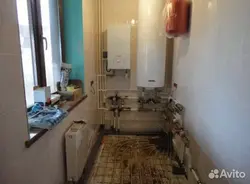 Boiler room in the bathroom photo