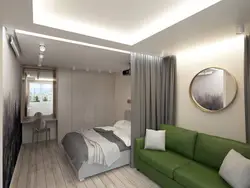 Bedroom design for 1 room apartment