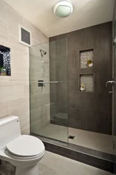 White bathrooms with showers photo