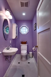 Photo of the bathroom and toilet in the same colors