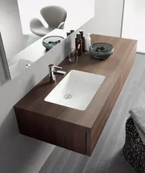 Дизайн ванны с раковиной на столешнице