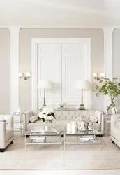 White Walls In The Living Room Interior