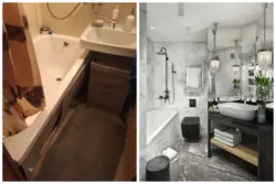 Bathroom design before and after