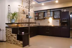 Chocolate-colored kitchens photo