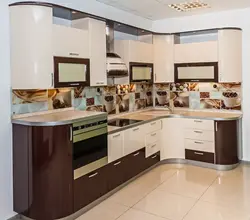 Chocolate-colored kitchens photo