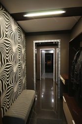 Dark Wallpaper In The Hallway Interior Photo