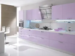 Kitchen in purple tone photo