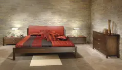 Bedroom Interior With Tiles On The Floor