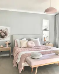Bedroom in pastel colors design photo