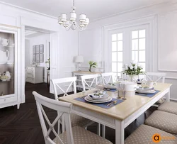 Белый Кухонный Стол В Интерьере Кухни