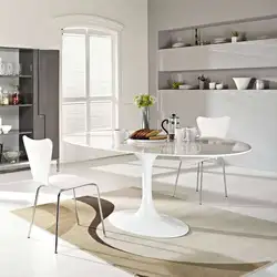 Белый Кухонный Стол В Интерьере Кухни