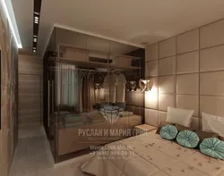 Bedroom 18 sq m interior design with dressing room