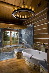 Log Bathroom Interior