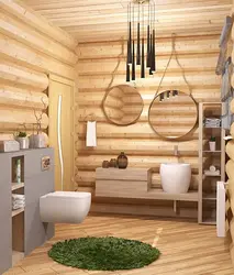 Log Bathroom Interior