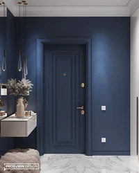 Mavi koridor dizaynı