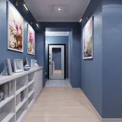 Blue Hallway Design