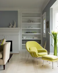 Modern armchairs for the living room interior photo