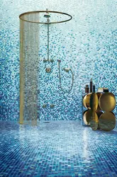 Glass tiles for bathtub photo