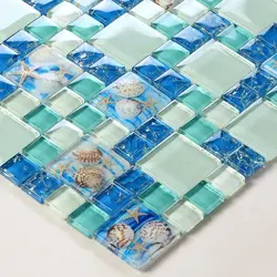 Glass tiles for bathtub photo