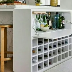 Bar shelf in the kitchen photo