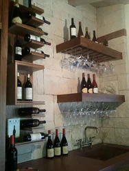 Bar shelf in the kitchen photo