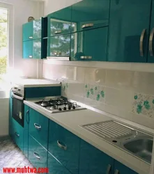 Kitchen With Turquoise Countertop Photo