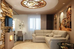 Living room design in 3 rooms