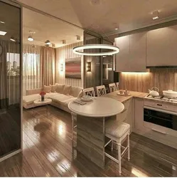 Kitchen Living Room Design 50 Sq.M.