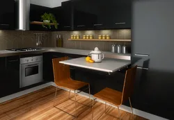 Kitchen design table in the corner