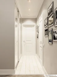 Design of a narrow hallway in an apartment in a modern style